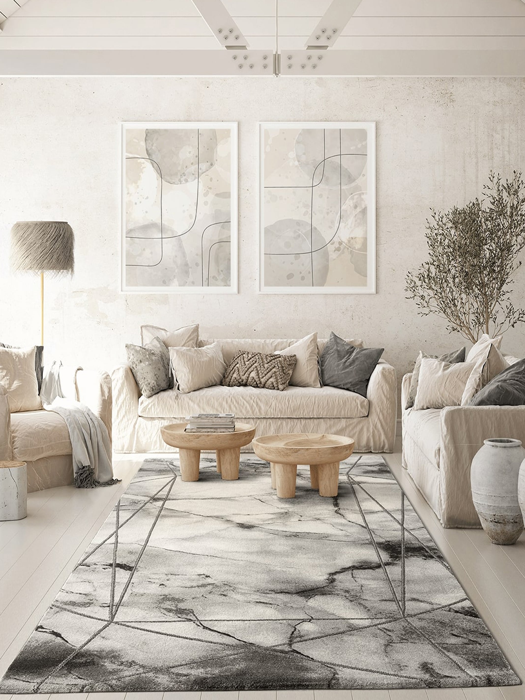 Marble Moderner Wohnzimmer Teppich