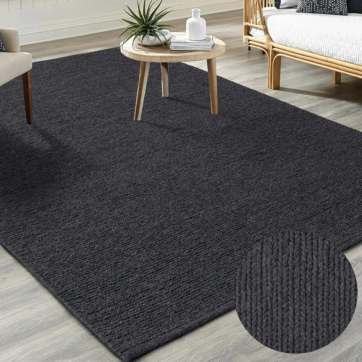 Premium Wool handgewebter Wollteppich