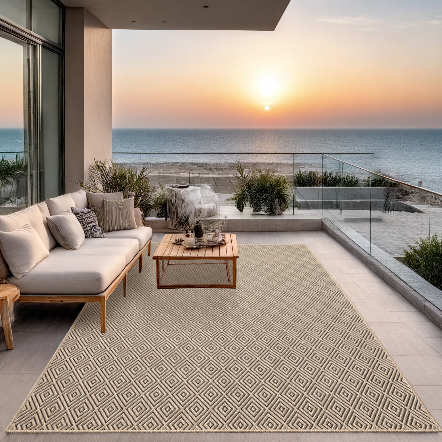 Kansas robuster In- & Outdoor Teppich