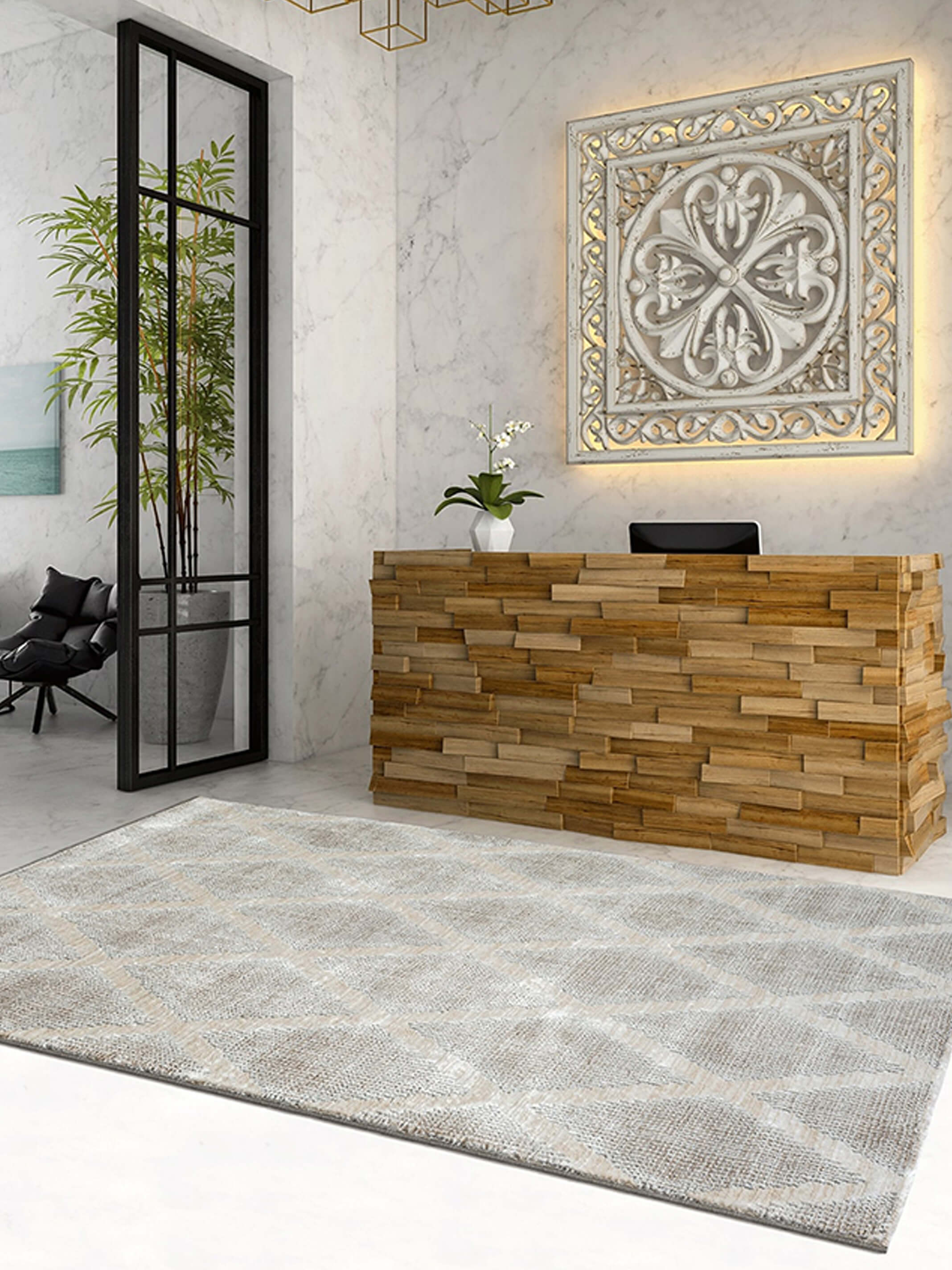 Scandi Moderner Designer Teppich