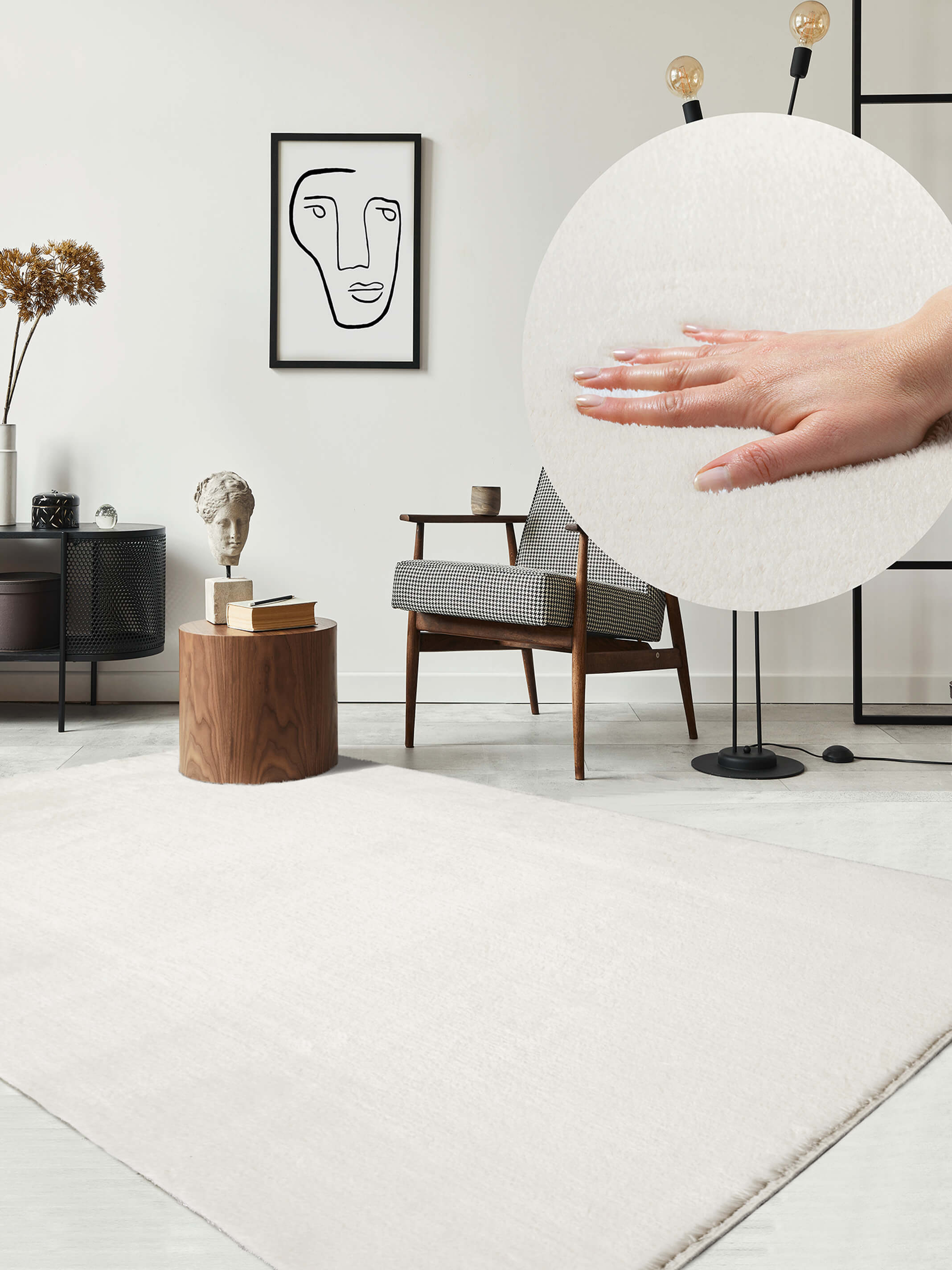 Relax waschbarer Kurzflor Teppich