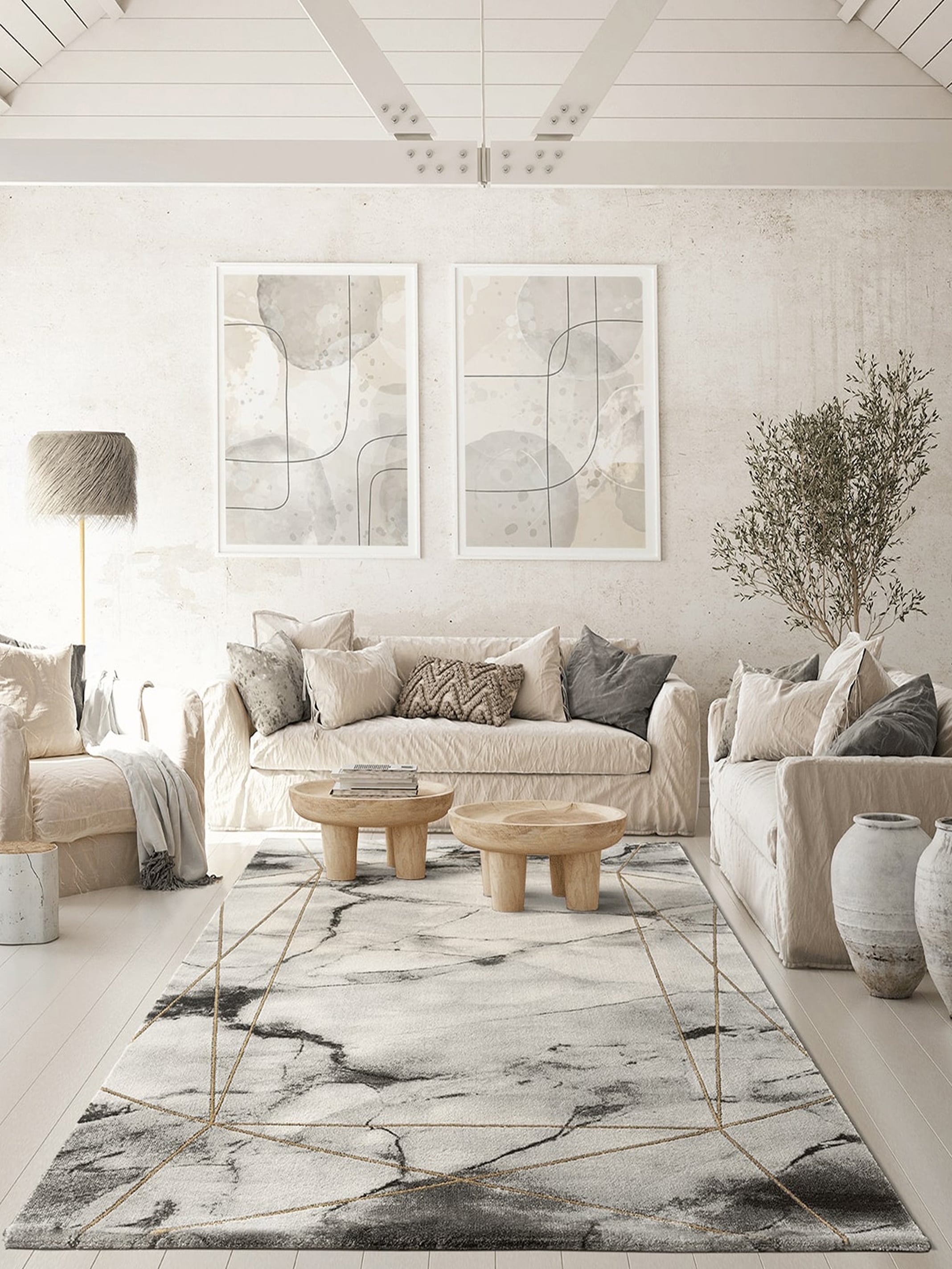 Marble Moderner Wohnzimmer Teppich